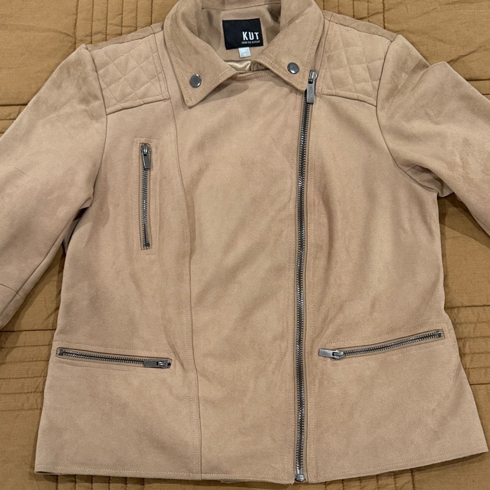 Kut from the Kloth Tan Leather Jacket